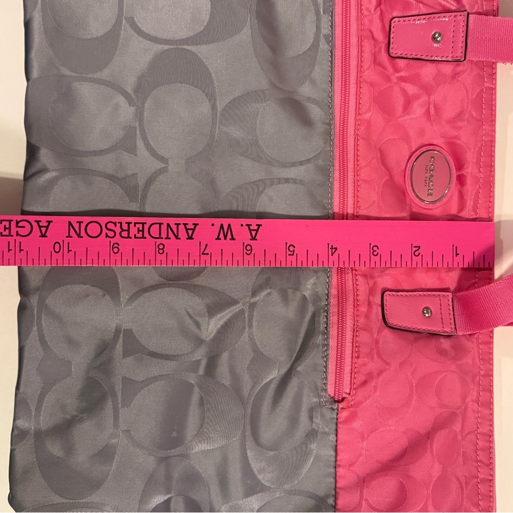 Coach Getaway Signature Nylon Packable Weekender Tote Bag - Picture 3 of 9